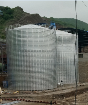 咸宁粮食钢板仓的安装全过程不用热焊接